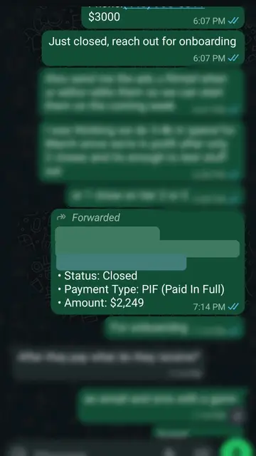Client result screenshot